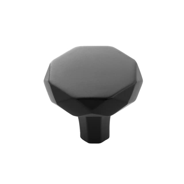 Belwith Keeler Karat Series Matte Black 1-1/4" (32 mm) Diameter Knob, - H077839MB