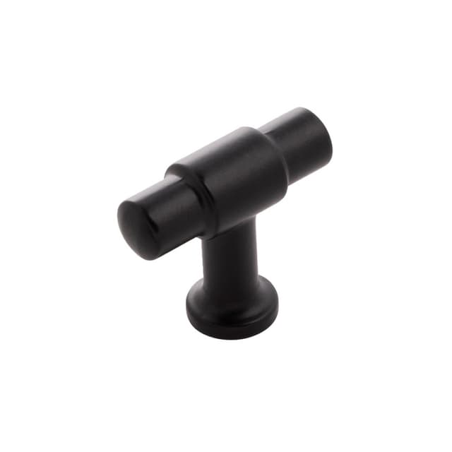Belwith Keeler Piper Series Matte Black 1-5/8 in (41 mm) L x 5/8 in (16 mm) W T-Knob, -H077850MB
