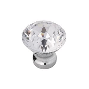 Belwith Keeler Gemstone Series Glass/Chrome 1-1/4" (32 mm) Diameter Knob, - HH075855-GLCH
