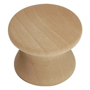Belwith Keeler Natural Woodcraft Series Unfinished Wood 7/8" (22 mm) Diameter Knob, - P183-UW