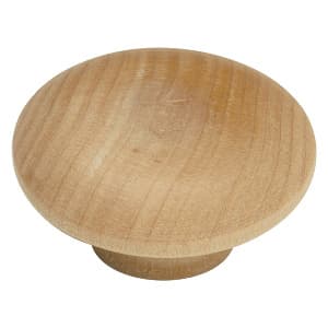 Belwith Keeler Natural Woodcraft Series Unfinished Wood 2" (51 mm) Diameter Knob, - P186-UW