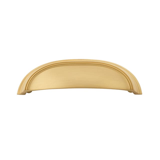 Belwith Keeler American Diner Series 3" (76 mm) Center to Center Brushed Golden Brass Cup Pull, - P2144-BGB