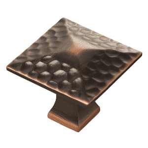 Belwith Keeler Craftsman Series Oil Rubbed Bronze Highlighted 1-1/4 in (32 mm) L x 1-1/4 in (32 mm) W Knob, -P2172-OBH