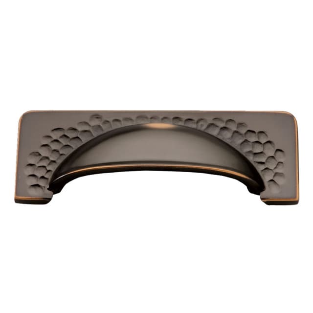 Belwith Keeler Craftsman Series 3-3/4" (96 mm) Center to Center Oil Rubbed Bronze Highlighted Cup Pull, - P2174-OBH