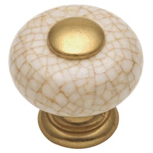 Belwith Keeler Tranquility Series Vintage Brown Crackle 1" (25 mm) Diameter Knob, - P221-VC