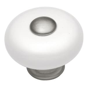 Belwith Keeler Tranquility Series Satin Nickel 1-1/4" (32 mm) Diameter Knob, - P222-SN