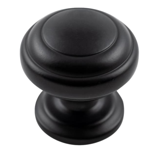 Belwith Keeler Zephyr Series Matte Black 1-1/4" (32 mm) Diameter Knob, - P2283-MB