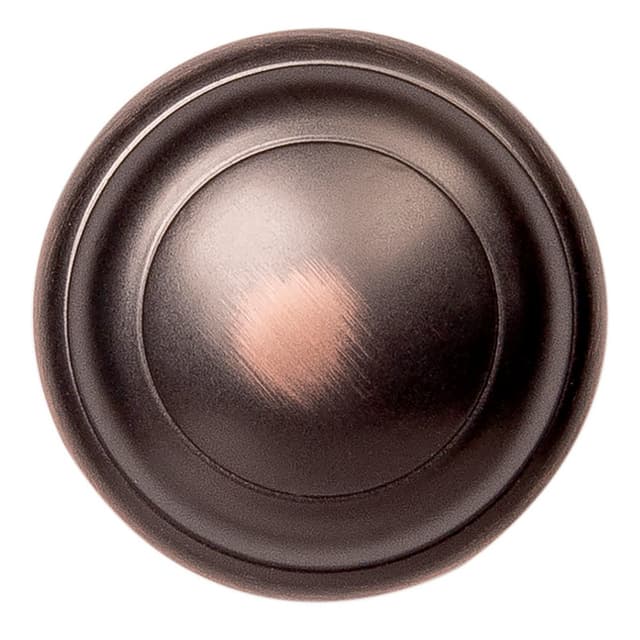 Belwith Keeler Zephyr Series Oil Rubbed Bronze Highlighted 1-1/4" (32 mm) Diameter Knob, - P2283-OBH