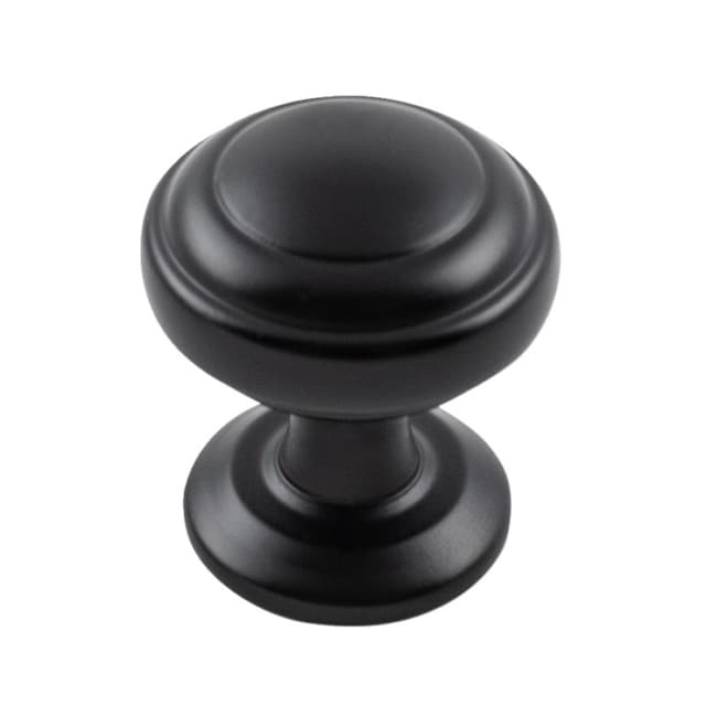 Belwith Keeler Zephyr Series Matte Black 1" (25 mm) Diameter Knob, - P2286-MB