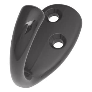 Hooks Series, Zinc 1/2" c/c, Black Hook
