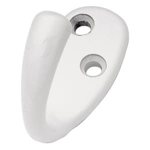 Hooks Series, Zinc 1/2" c/c, White Hook