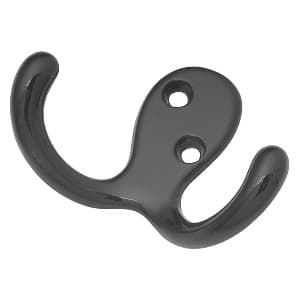 Hooks Series, Zinc 3/8" c/c, Black Hook