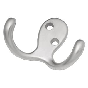 Hooks Series, Zinc 3/8" c/c, Satin Silver Cloud Hook