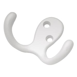 Hooks Series, Zinc 3/8" c/c, White Hook
