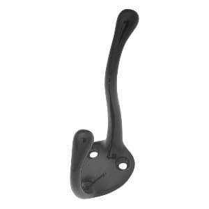 Utility Hooks Series, Zinc 5/8" c/c, Black Hook