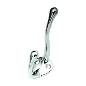 Utility Hooks Series, Zinc 5/8" c/c, Chrome Hook