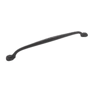 Belwith Keeler Refined Rustic Series 12" (305 mm) Center to Center Black Iron Pull, - P2994-BI