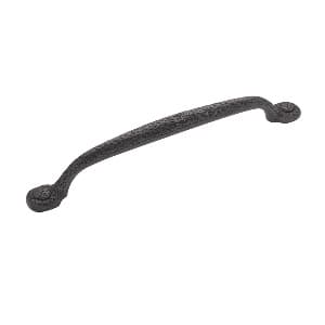 Belwith Keeler Refined Rustic Series 7-9/16" (192 mm) Center to Center Black Iron Pull, - P2996-BI
