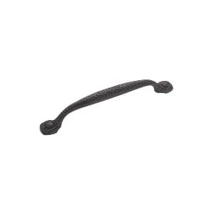Belwith Keeler Refined Rustic Series 6-5/16" (160 mm) Center to Center Black Iron Pull, - P2997-BI