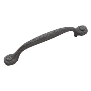 Belwith Keeler Refined Rustic Series 5-1/16" (128 mm) Center to Center Black Iron Pull, - P2998-BI