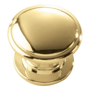 Belwith Keeler Williamsburg Series Polished Brass 1-1/4" (32 mm) Diameter Knob, - P3053-PB