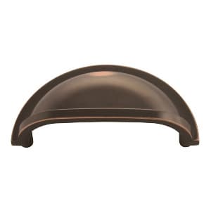 Belwith Keeler Williamsburg Series 3" (76 mm) Center to Center Oil Rubbed Bronze Highlighted Cup Pull, - P3055-OBH
