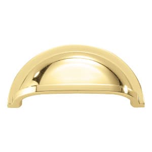 Belwith Keeler Williamsburg Series 3" (76 mm) Center to Center Polished Brass Cup Pull, - P3055-PB