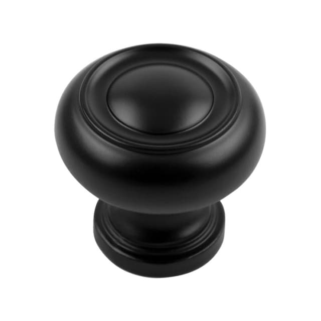 Belwith Keeler Cottage Series Matte Black 1-1/4" (32 mm) Diameter Knob, - P3151-MB