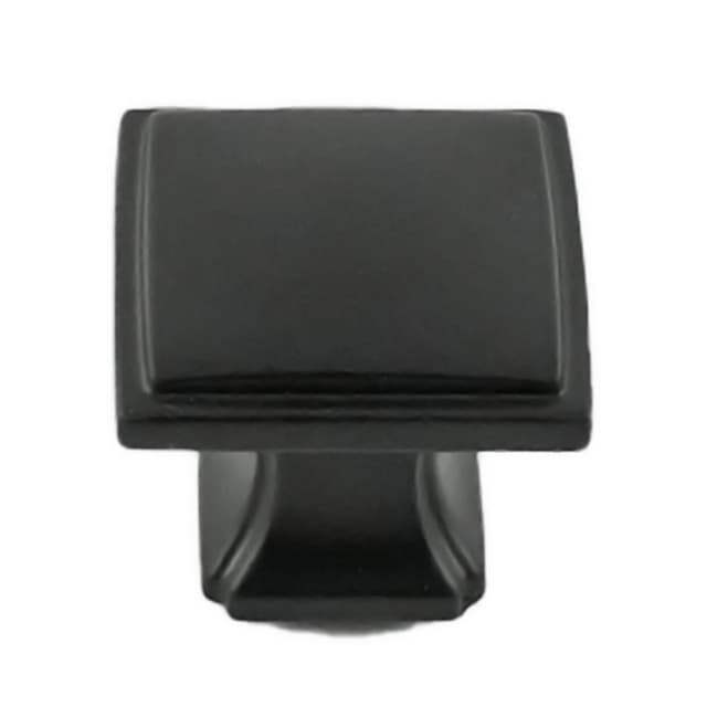 Belwith Keeler Bridges Series Matte Black 1-1/4 in (32 mm) L x 1-1/4 in (32 mm) W Knob, -P3240-MB