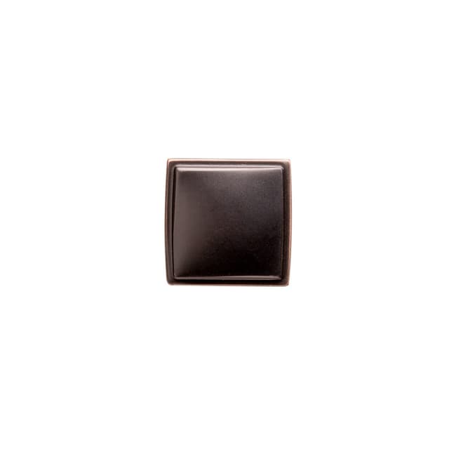 Belwith Keeler Bridges Series Oil Rubbed Bronze Highlighted 1-1/4 in (32 mm) L x 1-1/4 in (32 mm) W Knob, -P3240-OBH