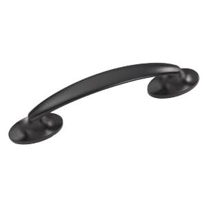 Belwith Keeler Luna Series 3" (76 mm) Center to Center Matte Black Pull, - P3448-MB