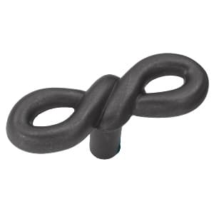Belwith Keeler French Twist Series Black Iron 2-1/8 in (54 mm) L x 3/4 in (19 mm) W Knob, -P3450-BI
