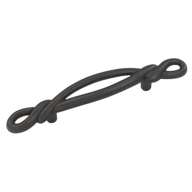 Belwith Keeler French Twist Series 3" (76 mm) Center to Center Black Iron Pull, - P3451-BI
