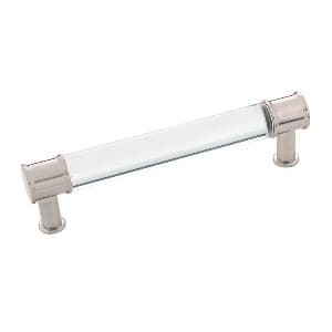 PRO LUXE Midway Series 5-1/16" (128 mm) Center to Center Crysacrylic/Satin Nickel Pull, - SZ80CASN