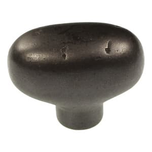 Belwith Keeler Carbonite Series Black Iron 1-7/8 in (48 mm) L x 1 in (25 mm) W Knob, -P3671-BI