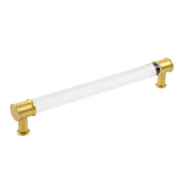Belwith Keeler Midway Series 8-13/16" (224 mm) Center to Center Crysacrylic/Brushed Golden Brass Pull, - P3704-CABGB