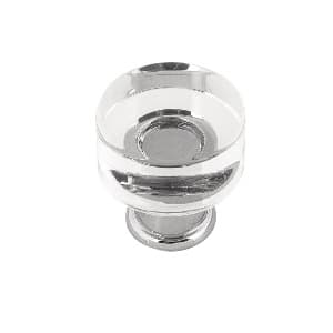 PRO LUXE Midway Series Crysacrylic/Chrome 1" (25 mm) Diameter Knob, - SZ77CACH