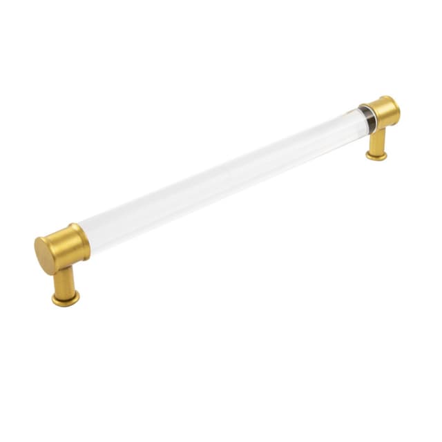 Belwith Keeler Midway Series 12" (305 mm) Center to Center Crysacrylic/Brushed Golden Brass Pull, - P3711-CABGB