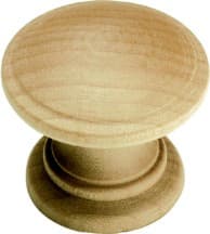 Belwith Keeler Natural Woodcraft Series Unfinished Wood 1-1/4" (32 mm) Diameter Knob, - P685-UW
