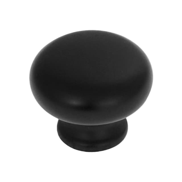 Belwith Keeler Cottage Series Matte Black 1-1/8" (29 mm) Diameter Knob, - P770-MB