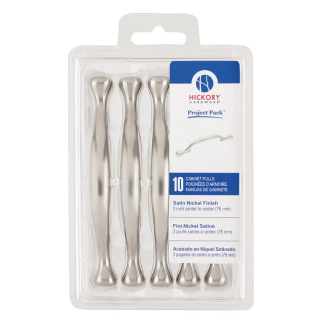 Belwith Keeler Conquest Series 3" (76 mm) Center to Center Satin Nickel Pull, - VP14174-SN