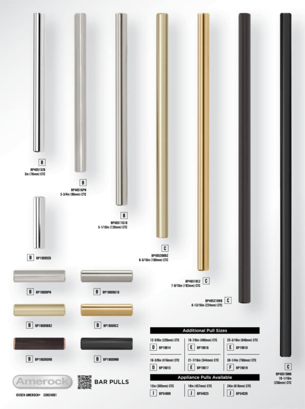 Amerock Bar Pulls Collection Display Boards