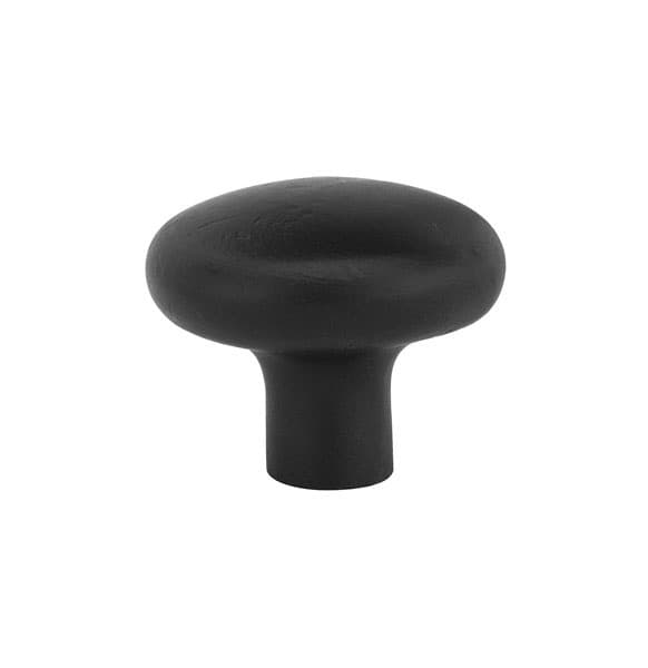 Emtek Sandcast Bronze Round Knob, 1-3/4" Diameter, Flat Black Bronze Patina - 86117FB
