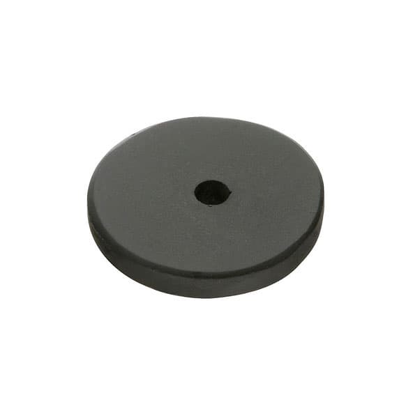 Emtek SANDCAST Bronze Round BACKPLATE-KNOB, 1-1/4" Diameter, Flat Black Bronze Patina - 86342FB