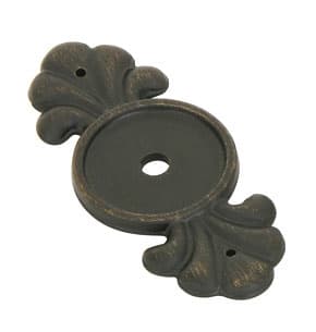 Emtek TUSCANY Bronze BACKPLATE FOR KNOB, 2-1/4" L, Medium Bronze Patina - 86234MB