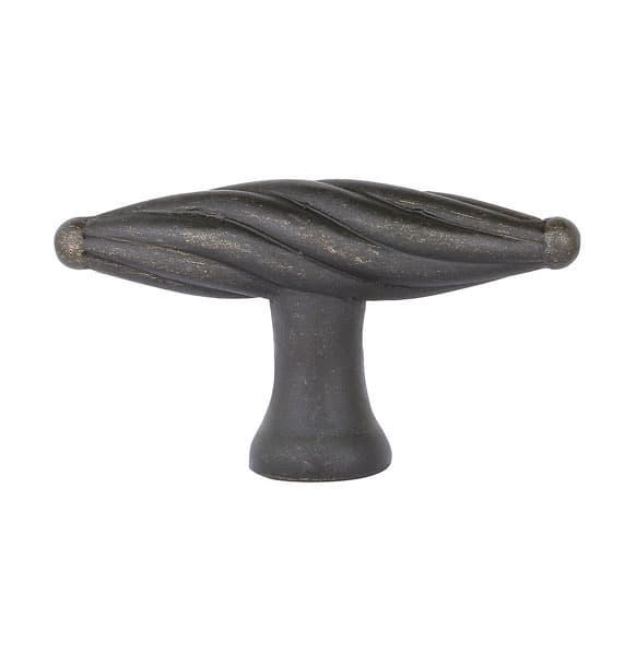 Emtek Tuscany Bronze Fluted T-Knob, 1-3/4" Diameter, Medium Bronze Patina - 86231MB