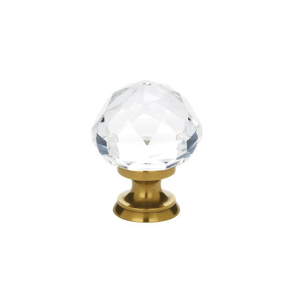 Emtek Diamond Glass Cabinet Knob, 1-1/4" Diameter, French Antique - 86012US7