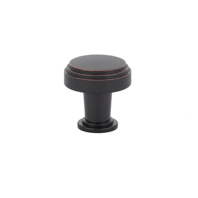 Emtek Art Deco Newport Knob, 1-1/4" Diameter, Oil Rubbed Bronze - 86432US10B