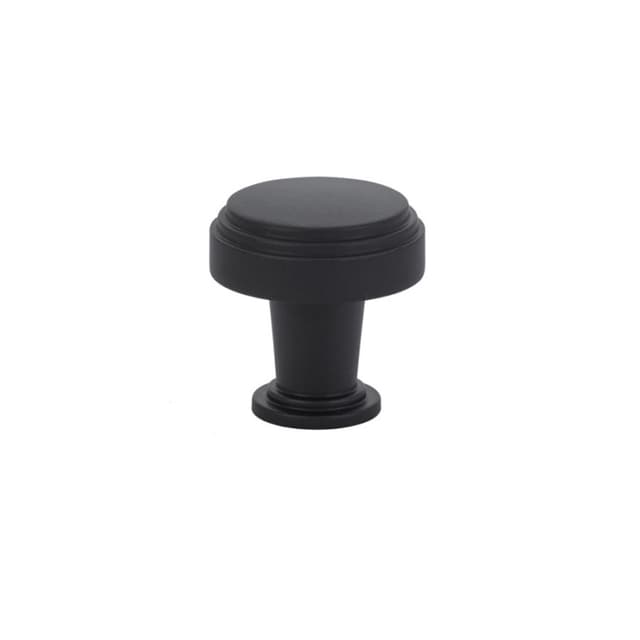 Emtek Art Deco Newport Knob, 1-1/4" Diameter, Flat Black - 86432US19