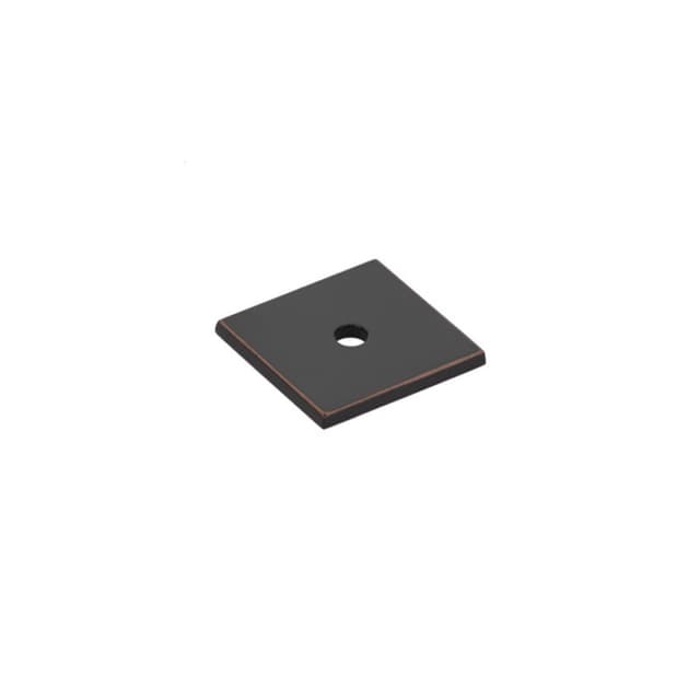 Emtek Art Deco Square Backplate for Knob, 1-1/4" L, Oil Rubbed Bronze - 86434US10B